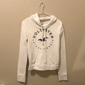 Hollister white hoodie